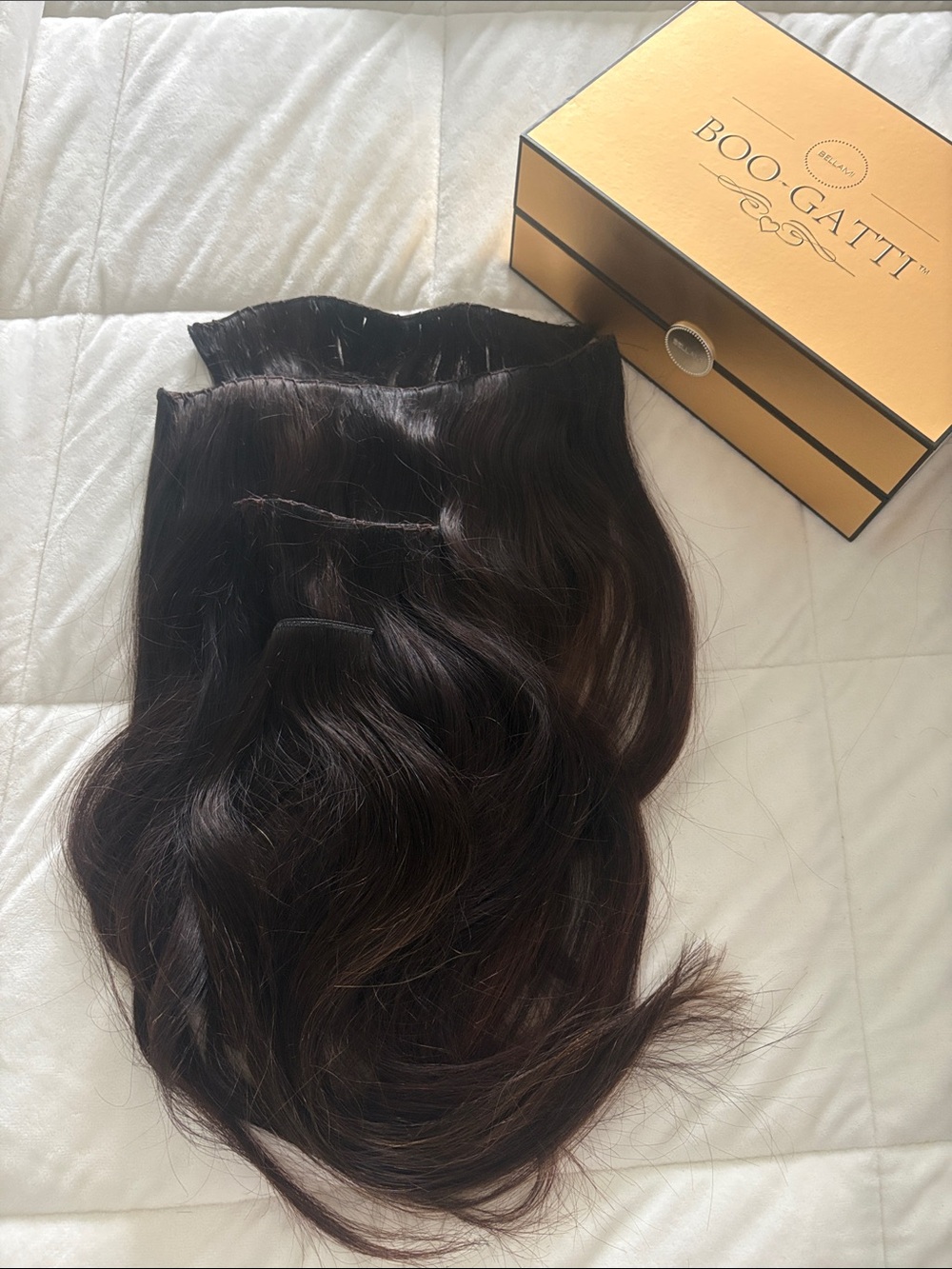 BELLAMI Dark Brown Wavy Clip-In Hair Extensions